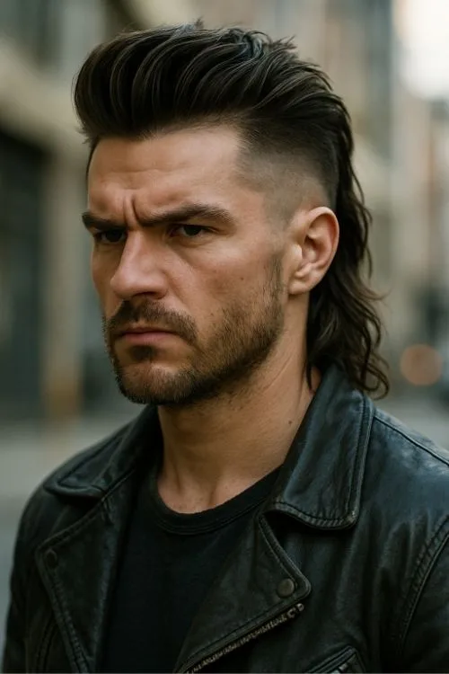 Slicked Back Mullet