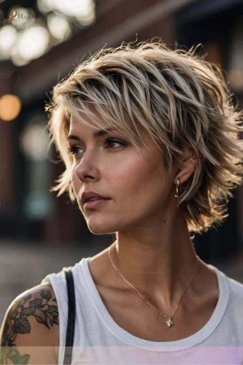 Bixie with Choppy Layers