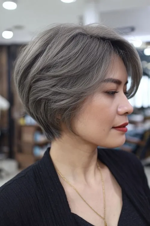 Bixie with Side Parting