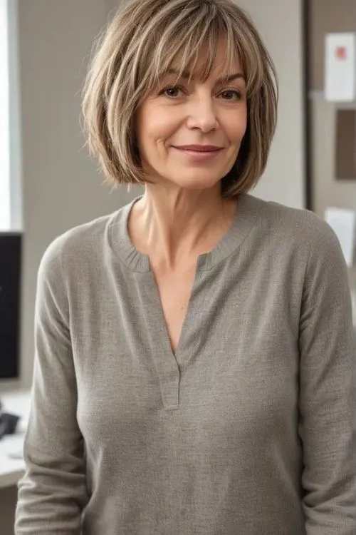 Blunt Bob with Bangs