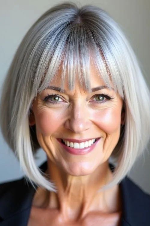 Bob with Deep Bangs