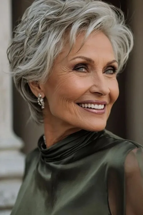 Curly Voluminous Pixie