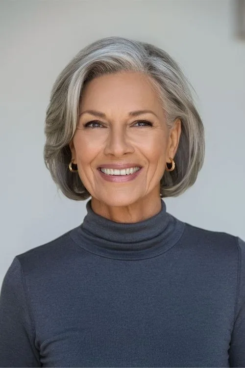 Gray Bobbed Hair