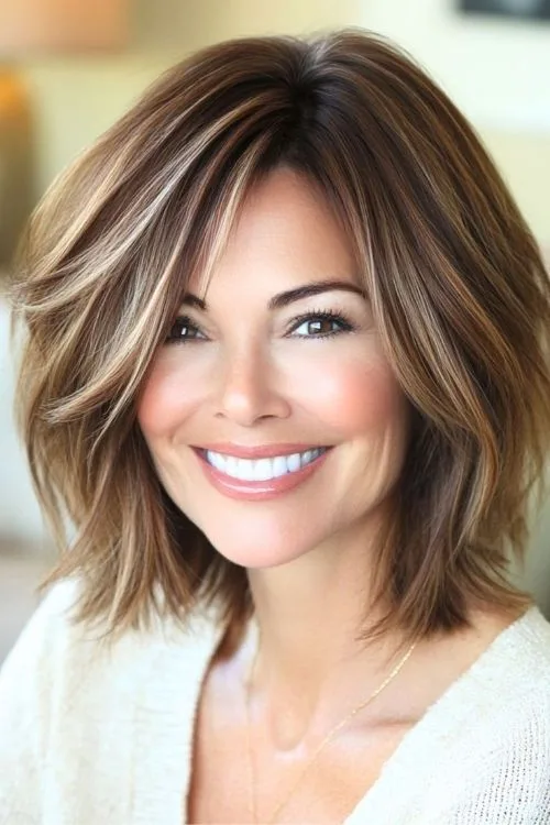 Layered Bob with Subtle Highlights