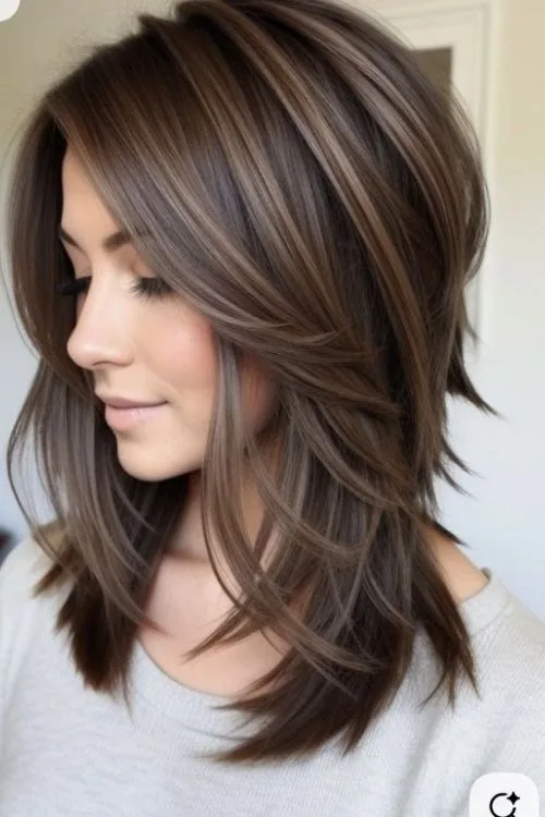 Layered Medium Cut with Subtle Highlights