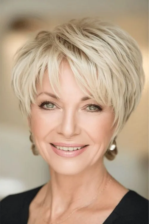 Layered Pixie with Side Bangs