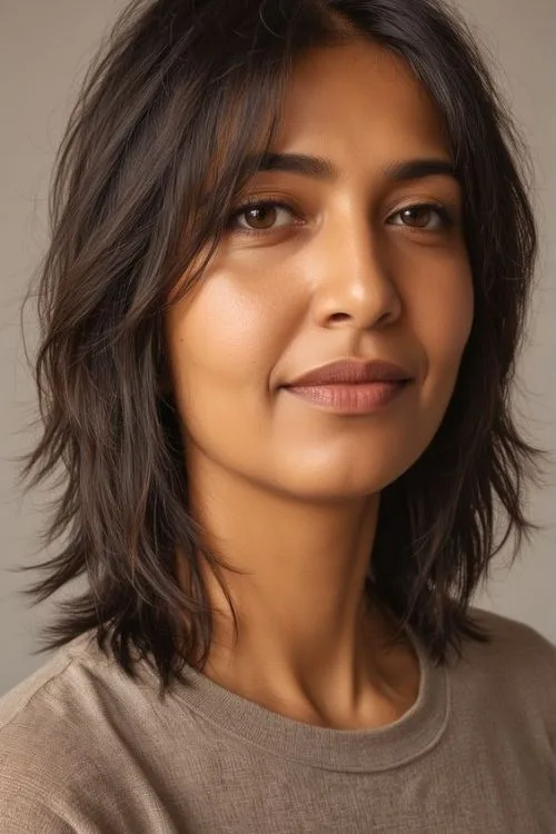 Medium-Length Cut with Thin Layers