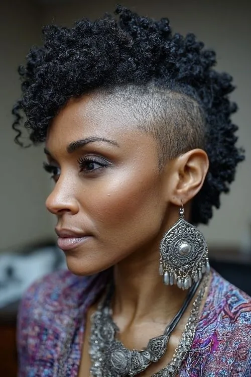 Mohawk with Shaved Sides