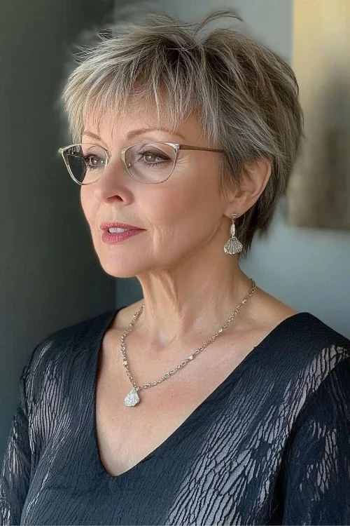 Pixie with Layered Bangs