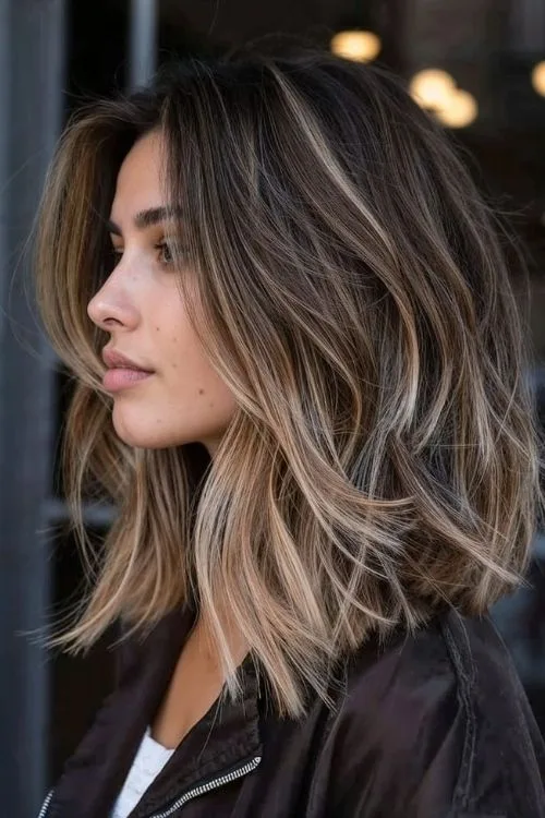 Shaggy Lob with Layers