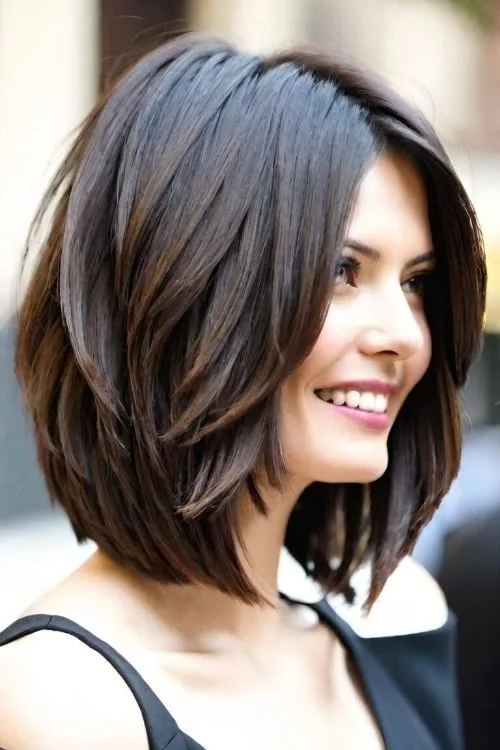 Sleek Layered Lob