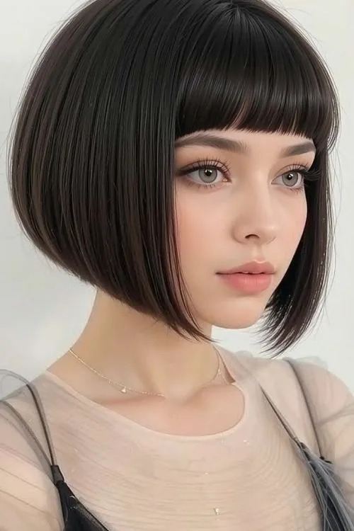 A-Line Bob with Baby Bangs