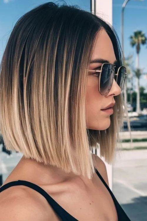 A-Line Lob with Subtle Ombre