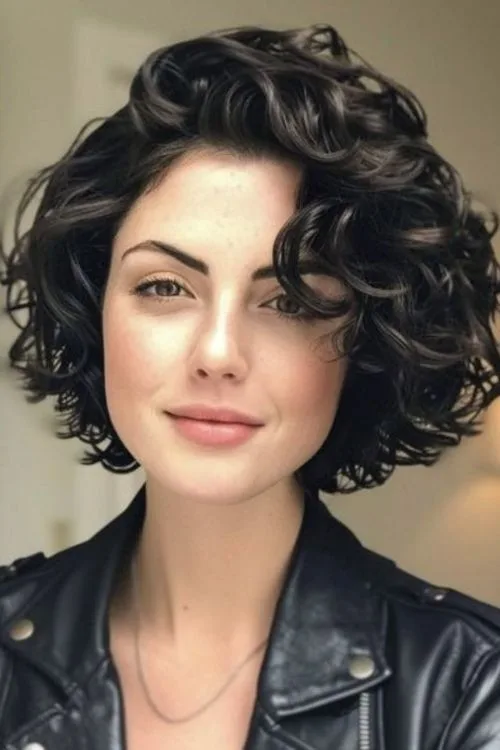 Asymmetrical Bob for Curly Hair