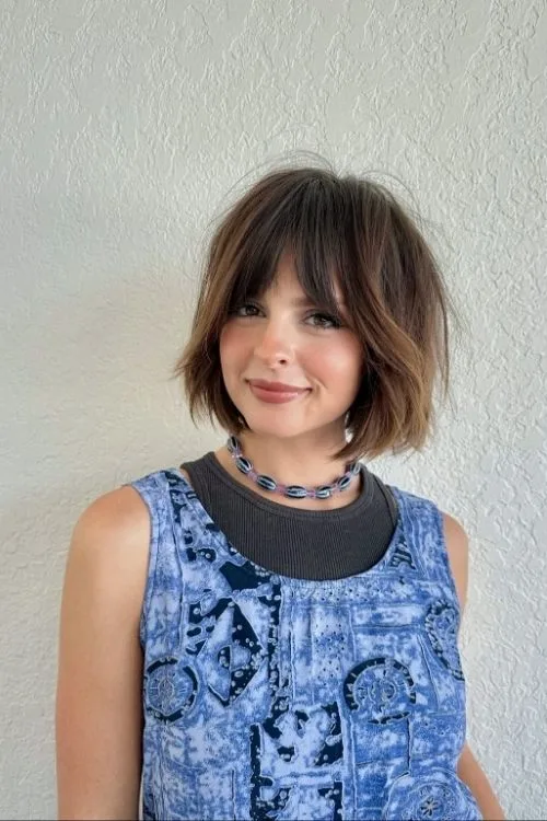 Blunt Stacked Bob with Subtle Layers