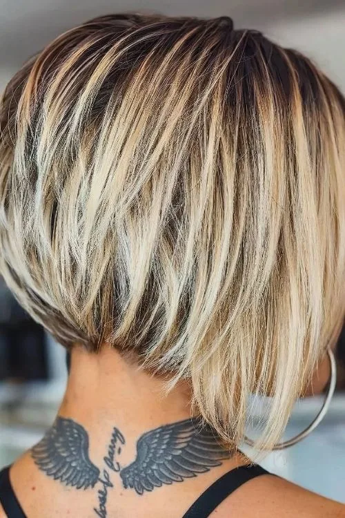 Classic Choppy Stacked Inverted Bob