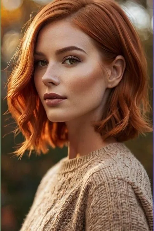 Curly A-Line Bob with Natural Texture