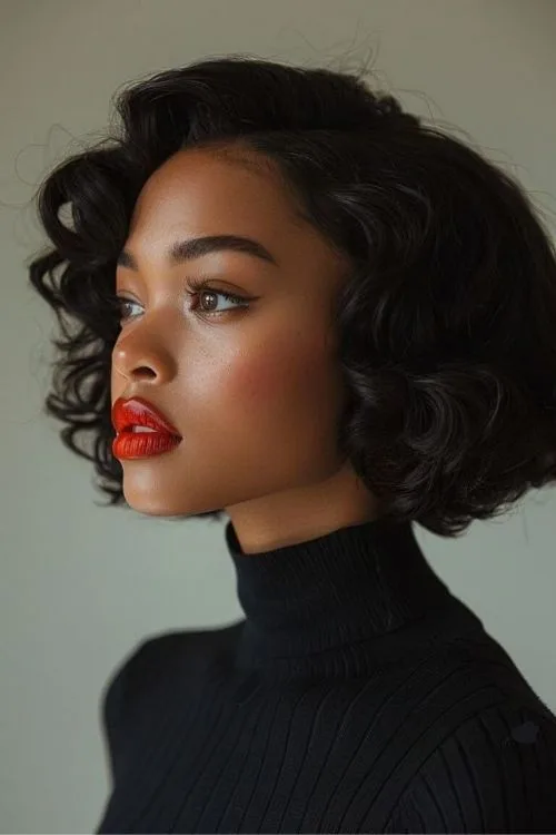 Curly French Bob