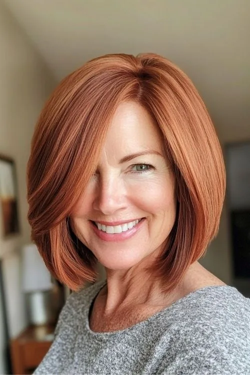 Deep Side Part Inverted Bob