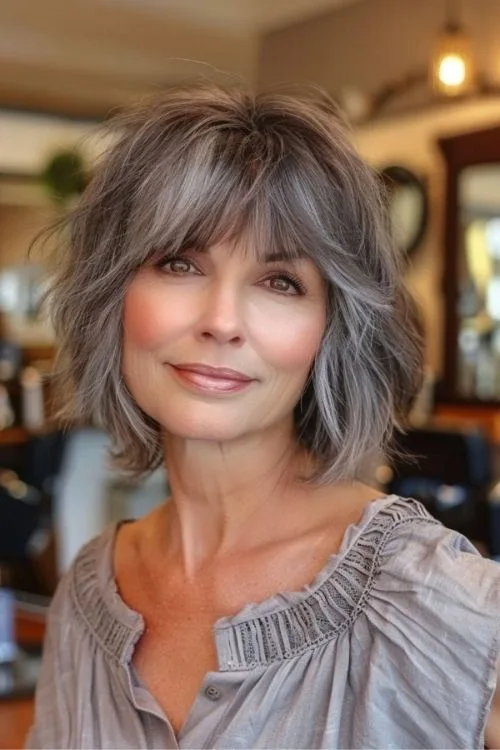 French Bob Round Face Fine Hair