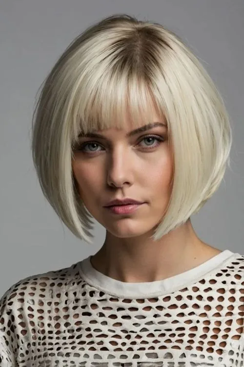 Inverted A-Line with Razor-Cut Edges