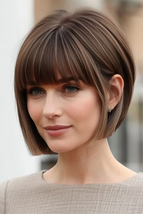Inverted Bob with Micro Bangs