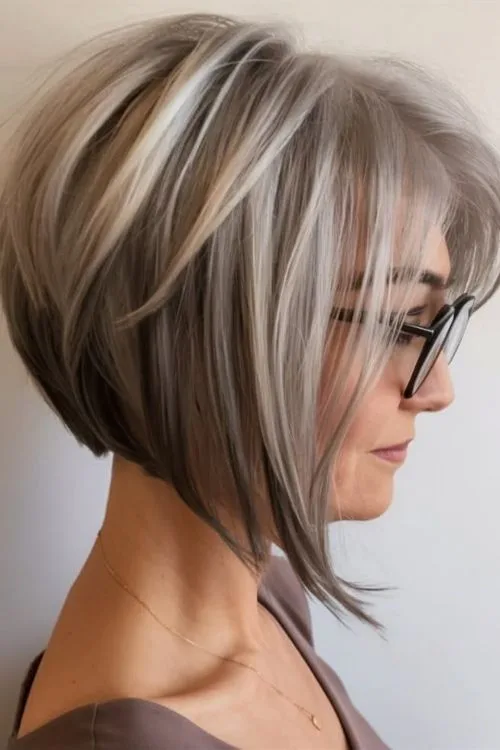 Inverted Bob with Ombre Fade