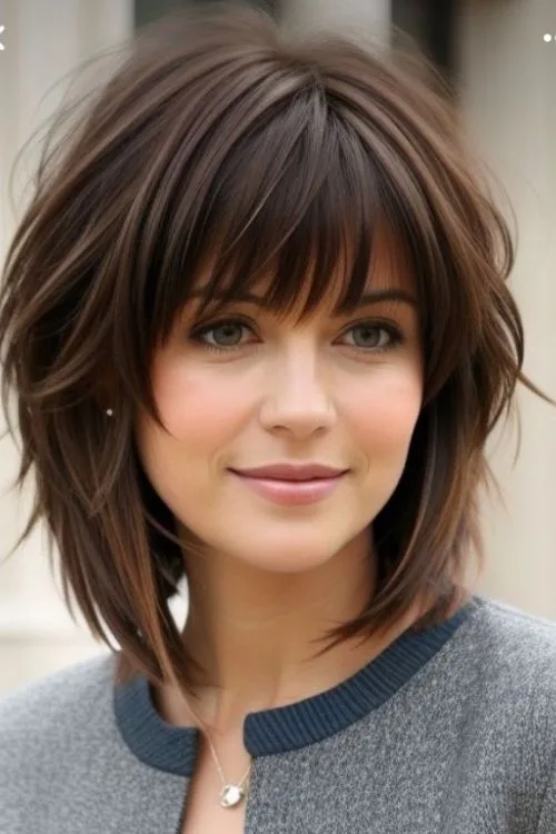 Layered A-Line Cut with Choppy Ends