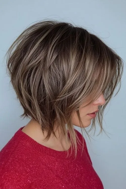 Messy Textured Inverted Bob