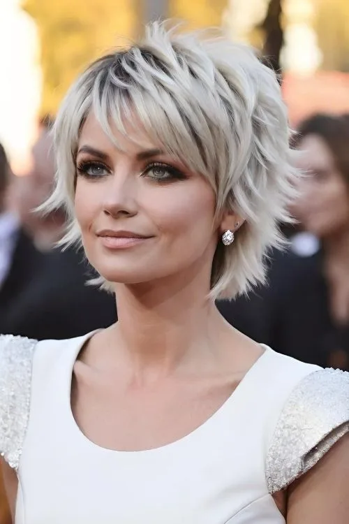 Side-Parted Asymmetrical Bob with Flipped Ends