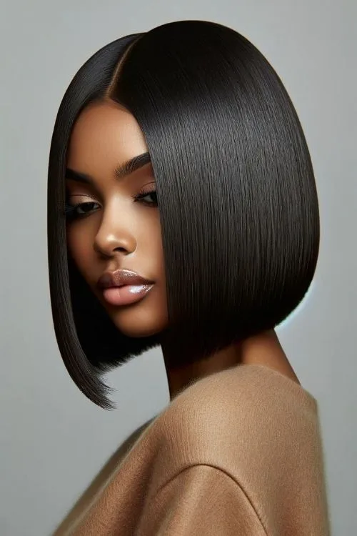 Sleek A-Line with Glass Hair Finish