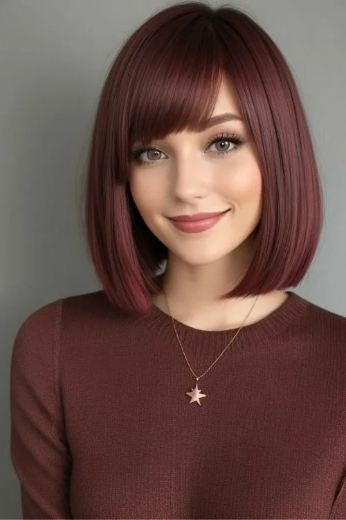 Straight and Sleek Funky Inverted Bob