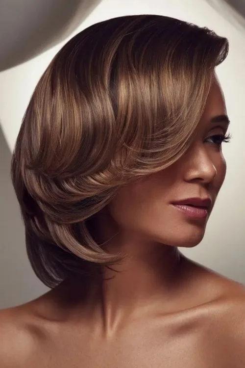 Tousled A-Line Bob with Sea Salt Texture