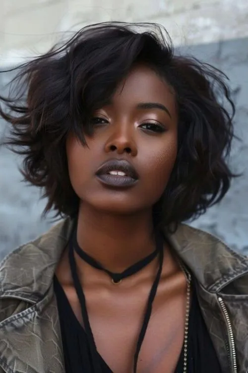 Tousled French Bob for a Relaxed Look