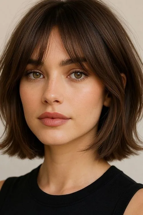 Tousled French Bob for a Relaxed Look