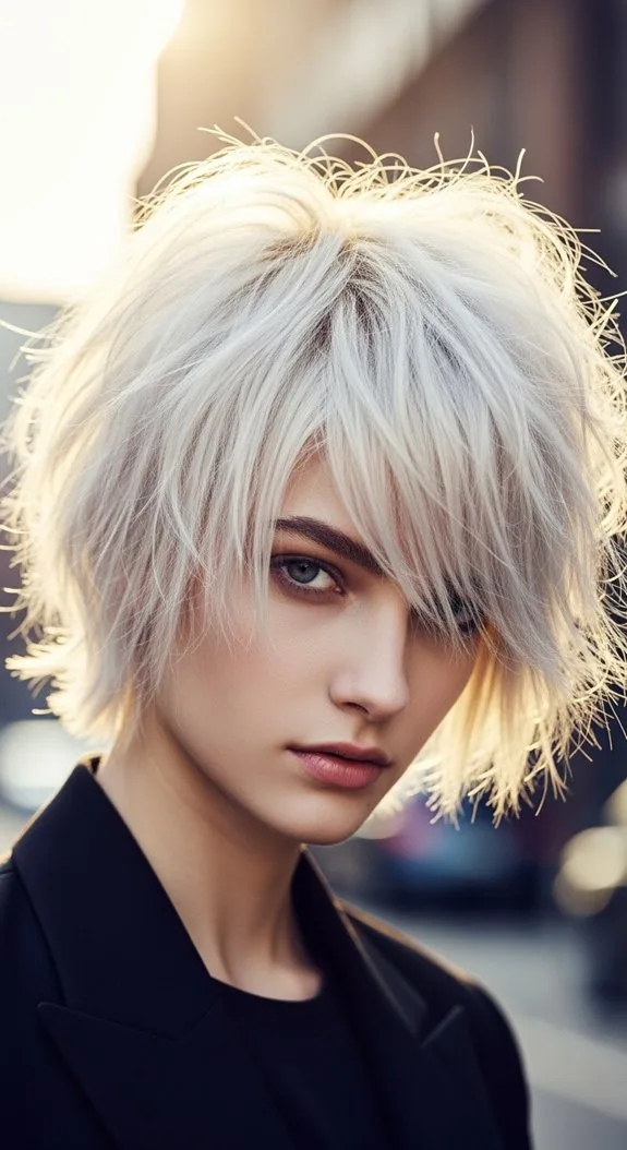 Messy Crop With Eyebrow-Grazing Bangs