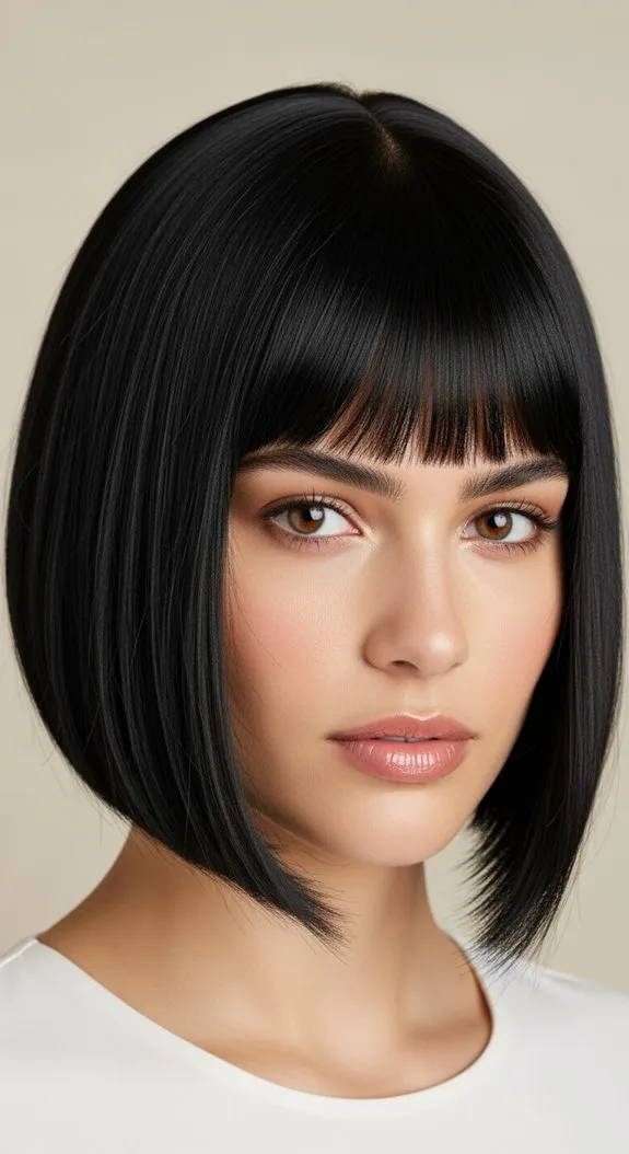 French Bob With Baby Bangs