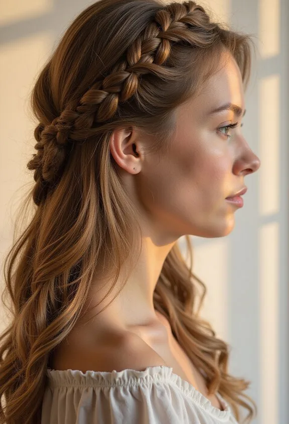 chic simple versatile side braid
