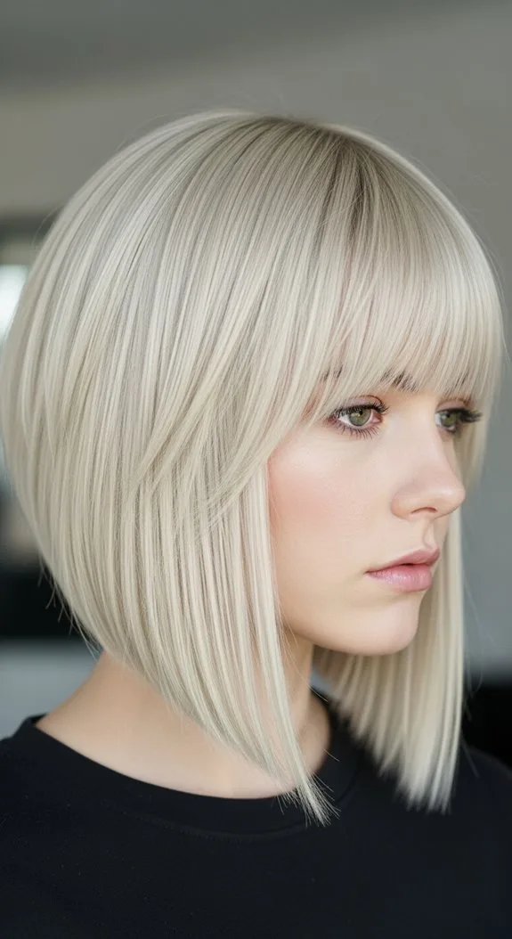 Asymmetrical Bob With Choppy Bangs