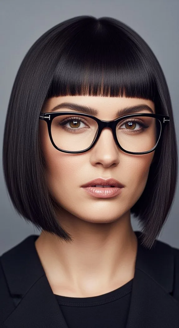 Blunt Bob With Micro Bangs