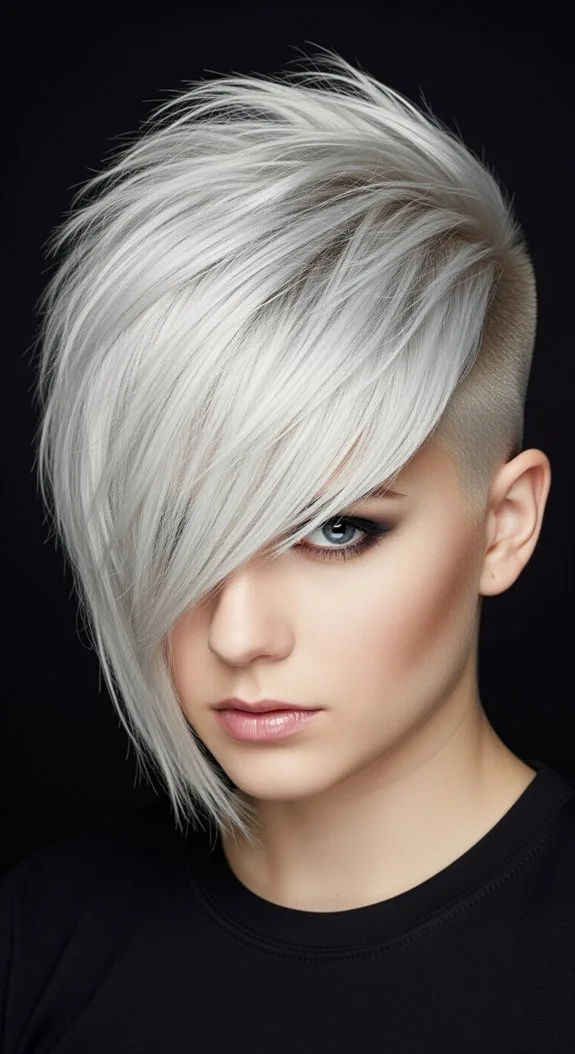 Edgy Undercut With Long Top Bangs