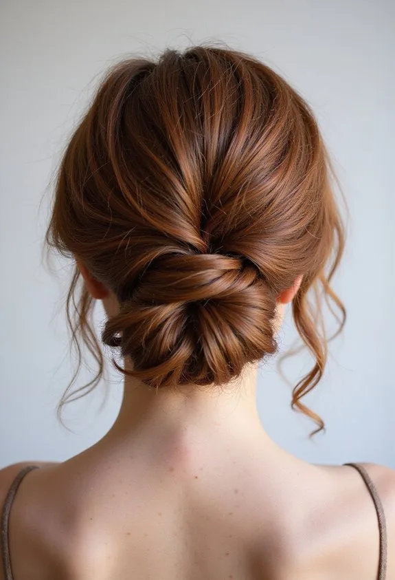 effortless sophisticated disheveled romantic french twist