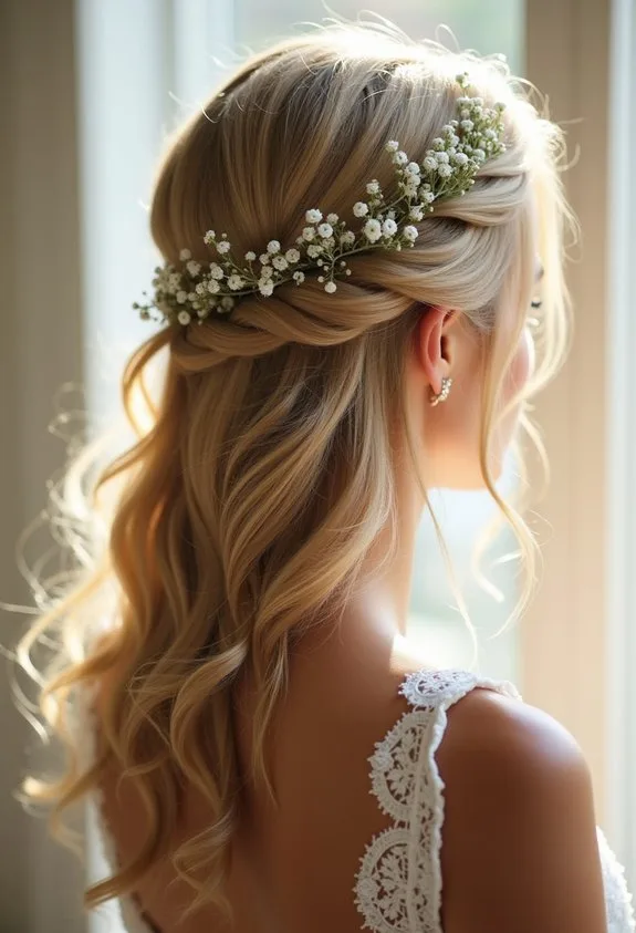 Textured Half-Up Twisted Crown