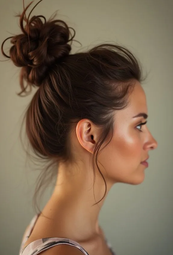 effortless textured sophisticated top knot