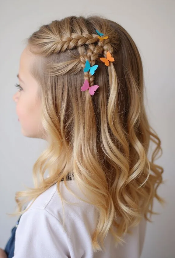 effortless textured twist with mini clips