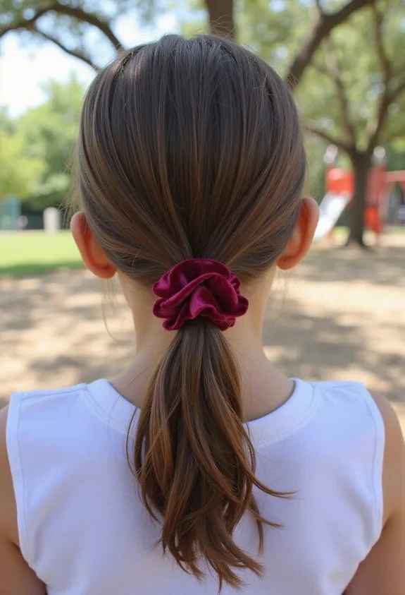 effortless twisted low ponytail style