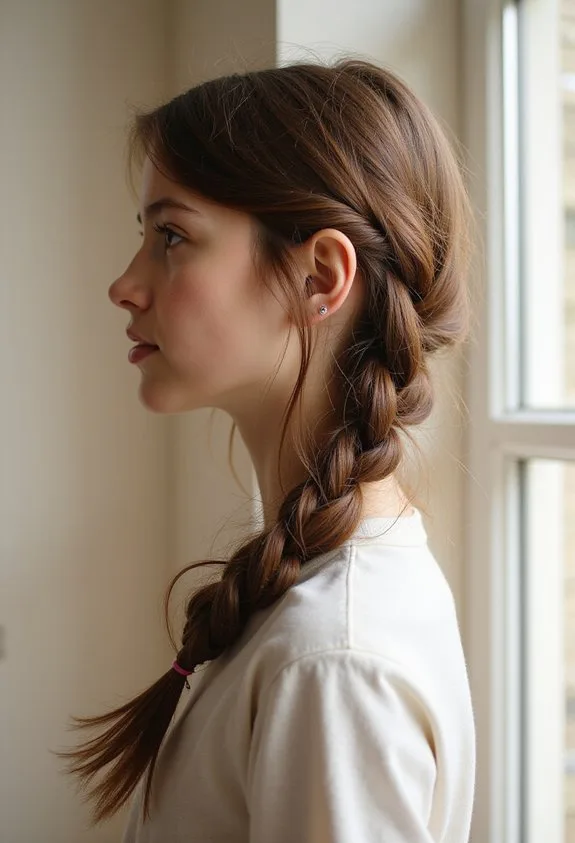 effortlessly chic messy side braid