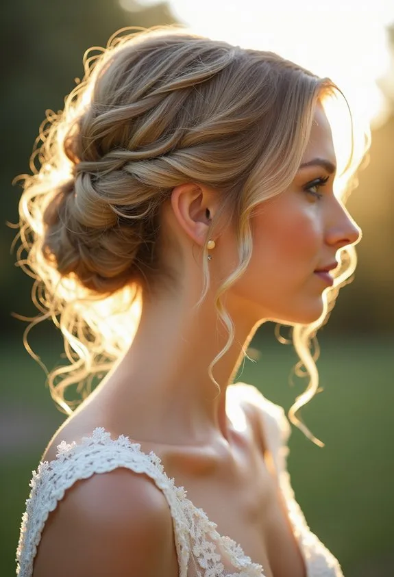 effortlessly romantic wedding day hairstyle