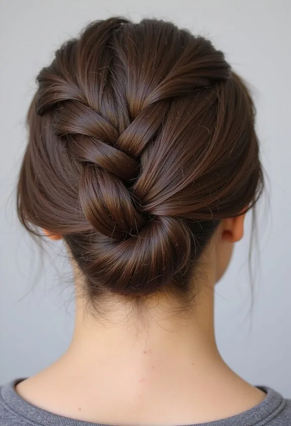 elegant crown updo braids