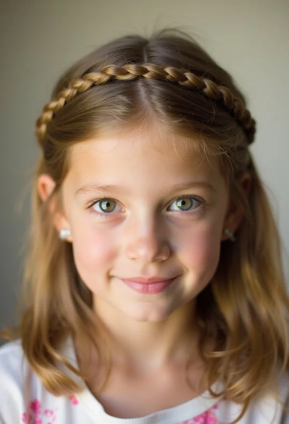 elegant french braid headband style